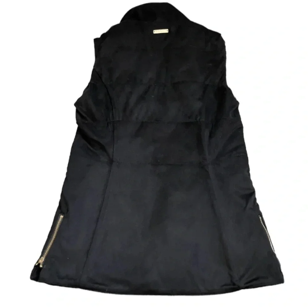 Lilly Pulitzer Vest Womens XXS Black Skyden Reversible Golf Suede Sherpa Sporty - Picture 9 of 15
